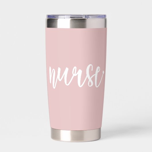 Custom Nurse Est Typografy Nurse RN Abschluss Thermobecher (Vorderseite)