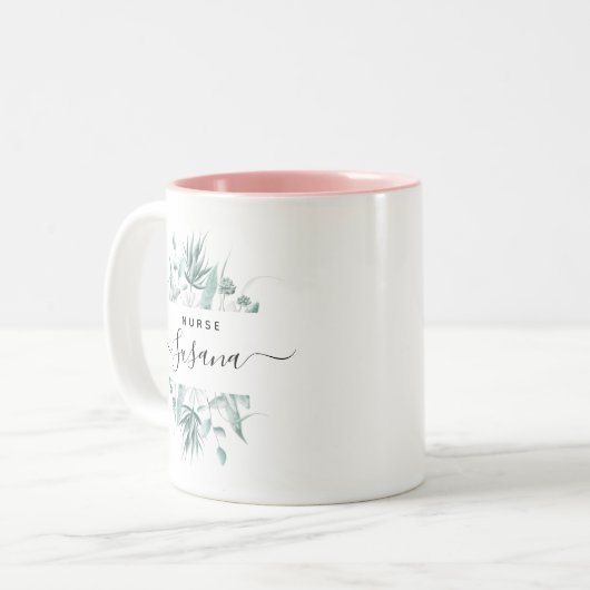 Custom Nurse Grad Geschenk der Krankenschule Danke Zweifarbige Tasse (Vorderseite Links)