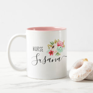 Custom Nurse Grad Krankenpflege Schule Geschenk Vi Zweifarbige Tasse