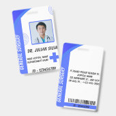 Custom Nurse ID Badge for Healthcare Employees Ausweis (Front & Back)
