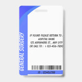 Custom Nurse ID Badge for Healthcare Employees Ausweis (Back)