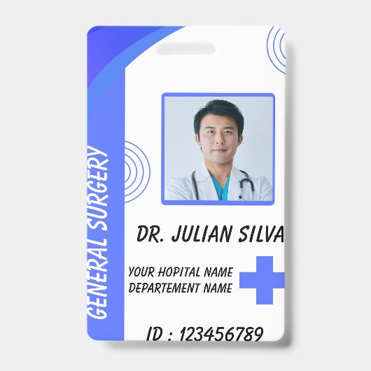 Custom Nurse ID Badge for Healthcare Employees Ausweis (Front)