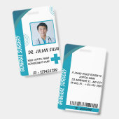 Custom Nurse ID Badge for Healthcare Employees Ausweis (Front & Back)