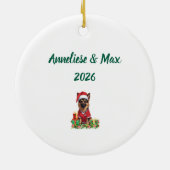 Custom Nurse Lieben German Shepherd Dog Weihnachte Keramik Ornament (Hinten)