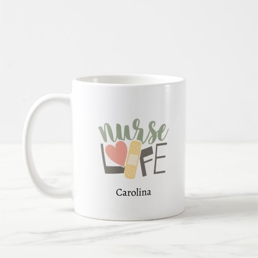 Custom Nurse Name Mug | Nursing Gift for RN, LPN  Kaffeetasse (Links)