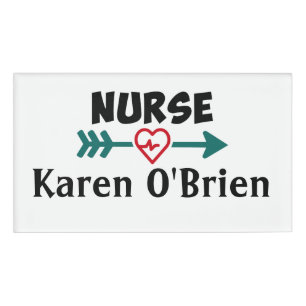 Custom Nurse Namenschild