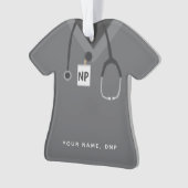 Custom Nurse Practitioner, in dem einfache Scrubs  Ornament (Vorderseite)