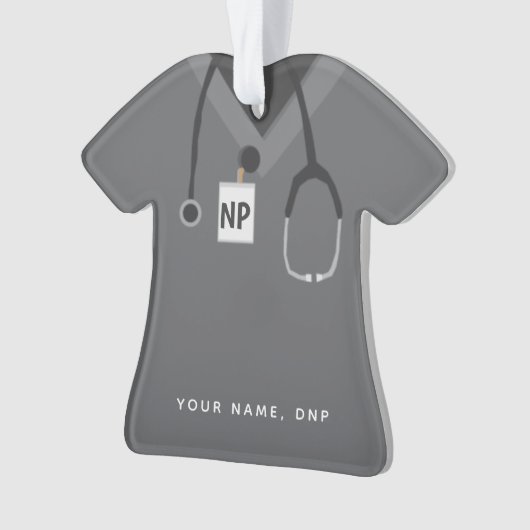 Custom Nurse Practitioner, in dem einfache Scrubs  Ornament (Vorderseite)