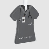 Custom Nurse Practitioner, in dem einfache Scrubs  Ornament (Vorderseite)