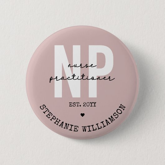 Custom Nurse Practitioner NP Abschluss Geschenk Button (Vorderseite)