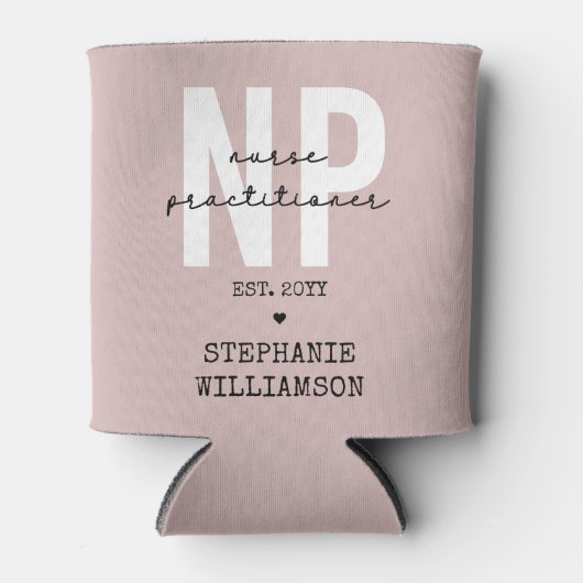 Custom Nurse Practitioner NP Abschluss Geschenk Dosenkühler (Vorderseite)