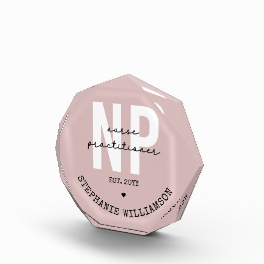 Custom Nurse Practitioner NP Abschluss Geschenk Fotoblock (Rechts)