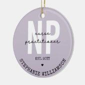 Custom Nurse Practitioner NP Abschluss Geschenk Keramik Ornament (Links)