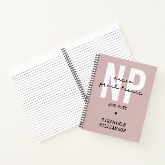 Custom Nurse Practitioner NP Abschluss Geschenk Notizblock (Innenseite)