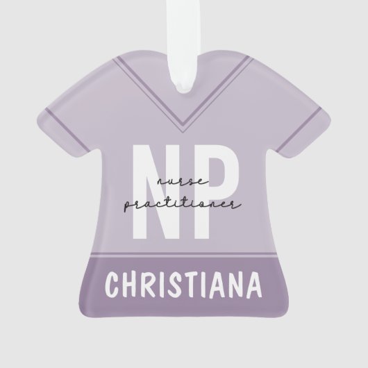 Custom Nurse Practitioner NP Abschluss Geschenk Ornament (Rückseite)