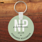 Custom Nurse Practitioner NP Abschluss Geschenk Schlüsselanhänger (Vorderseite)