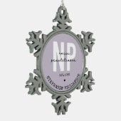 Custom Nurse Practitioner NP Abschluss Geschenk Schneeflocken Zinn-Ornament (Links)