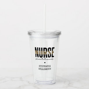 Custom Nurse Practitioner NP cheetah Abschluss Acryltrinkbecher
