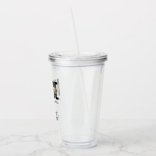 Custom Nurse Practitioner NP cheetah Abschluss Acryltrinkbecher (Links)