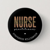 Custom Nurse Practitioner NP cheetah Abschluss Button (Vorderseite)