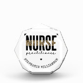 Custom Nurse Practitioner NP cheetah Abschluss Fotoblock (Vorderseite)