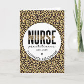 Custom Nurse Practitioner NP cheetah Abschluss Karte (Vorderseite)