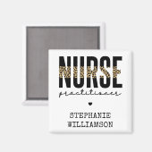 Custom Nurse Practitioner NP cheetah Abschluss Magnet (Vorderseite/Rückseite)