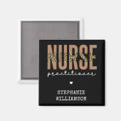 Custom Nurse Practitioner NP cheetah Abschluss Magnet (Vorderseite/Rückseite)
