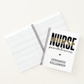 Custom Nurse Practitioner NP cheetah Abschluss Notizblock (Innenseite)