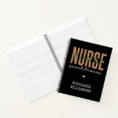 Custom Nurse Practitioner NP cheetah Abschluss Notizblock (Innenseite)