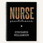 Custom Nurse Practitioner NP cheetah Abschluss Notizblock (Vorderseite)