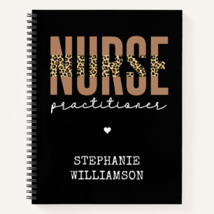 Custom Nurse Practitioner NP cheetah Abschluss Notizblock