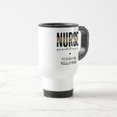 Custom Nurse Practitioner NP cheetah Abschluss Reisebecher (VorderseiteRechts)