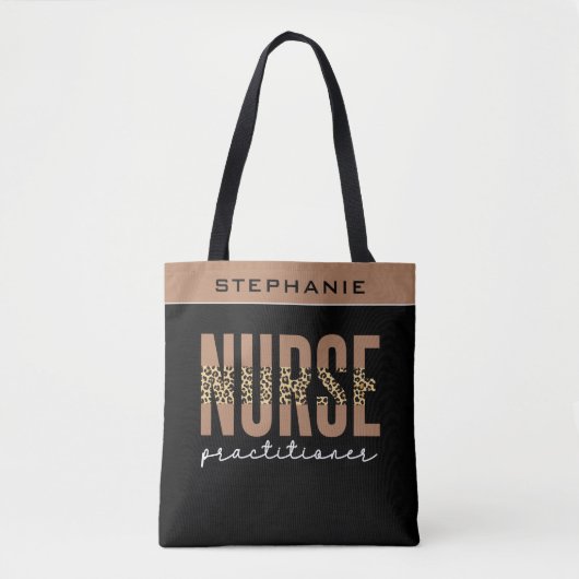 Custom Nurse Practitioner NP cheetah Abschluss Tasche (Vorderseite)