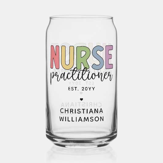 Custom Nurse Practitioner NP Nurse Abschluss Dosenglas (Vorderseite)