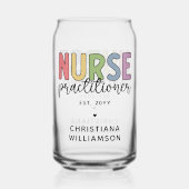 Custom Nurse Practitioner NP Nurse Abschluss Dosenglas (Rückseite)