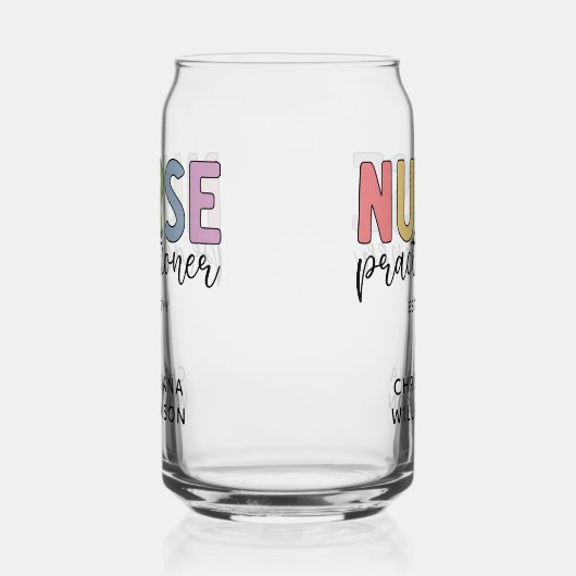 Custom Nurse Practitioner NP Nurse Abschluss Dosenglas (Rechts)