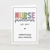 Custom Nurse Practitioner NP Nurse Abschluss Karte (Vorderseite)