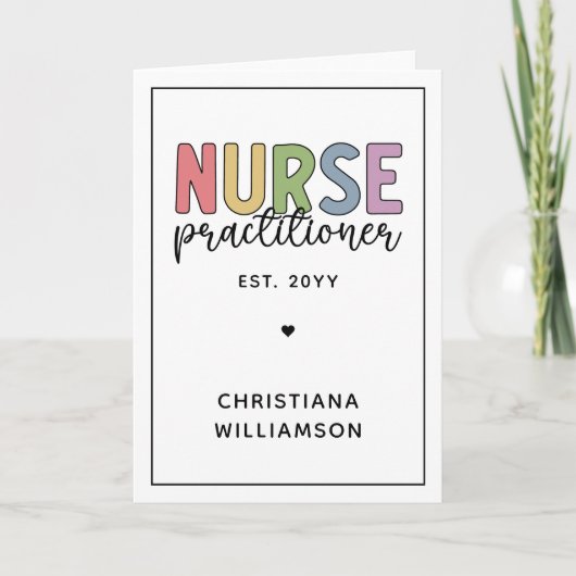 Custom Nurse Practitioner NP Nurse Abschluss Karte (Vorderseite)