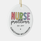 Custom Nurse Practitioner NP Nurse Abschluss Keramik Ornament (Rechts)