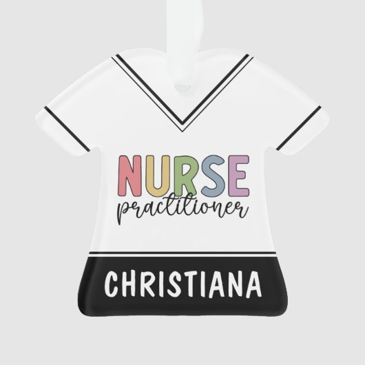 Custom Nurse Practitioner NP Nurse Abschluss Ornament (Vorderseite)