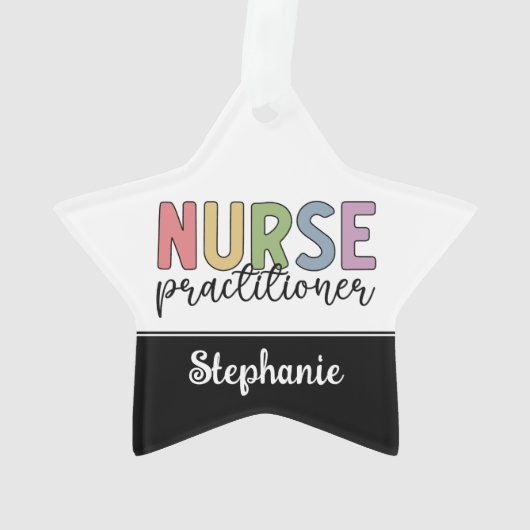 Custom Nurse Practitioner NP Nurse Abschluss Ornament (Rückseite)