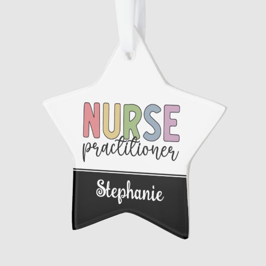 Custom Nurse Practitioner NP Nurse Abschluss Ornament (Vorderseite)