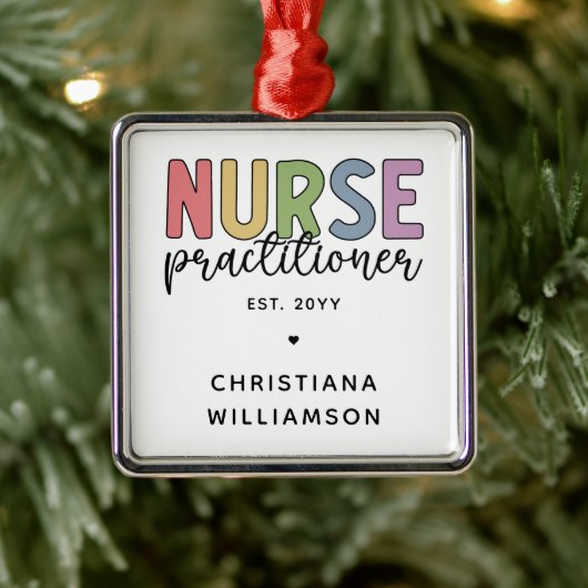 Custom Nurse Practitioner NP Nurse Abschluss Ornament Aus Metall (Baum)