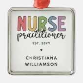 Custom Nurse Practitioner NP Nurse Abschluss Ornament Aus Metall (Vorne)