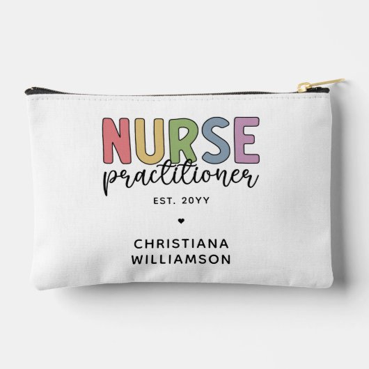 Custom Nurse Practitioner NP Nurse Abschluss Zubehörtasche (Rückseite)