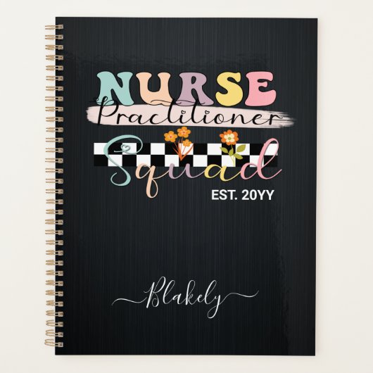Custom Nurse Practitioner Squad NP Pastel Planner Planer (Vorderseite)