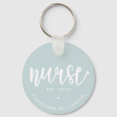 Custom Nurse RN Nursing School Abschluss Gift Schlüsselanhänger (Rückseite)