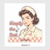Custom Nurse Simply the Best Aufkleber (Blatt)