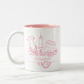 Custom Nurse Tasse, Glückwunsch Grad, RN, LPN Gesc Zweifarbige Tasse (Links)